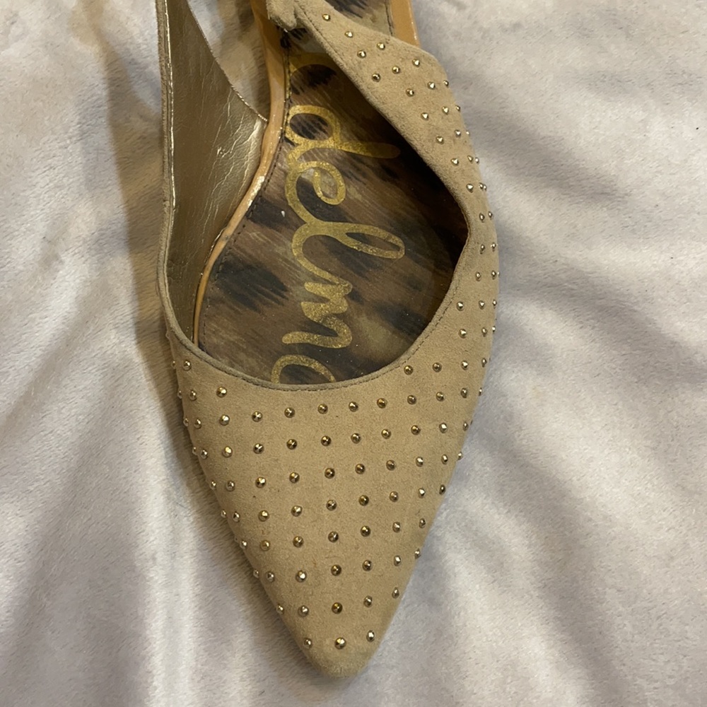 Beige suede Sam Edelman flats - Picture 2 of 3